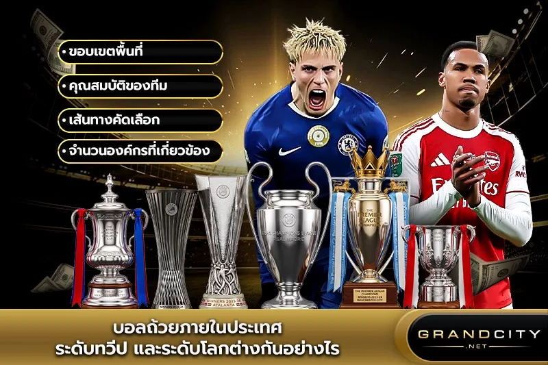 บอลถ้วยภายในประเทศ ระดับทวีป และระดับโลก