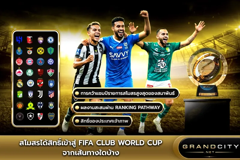 สโมสรได้สิทธิ์เข้าสู่ FIFA Club World Cup